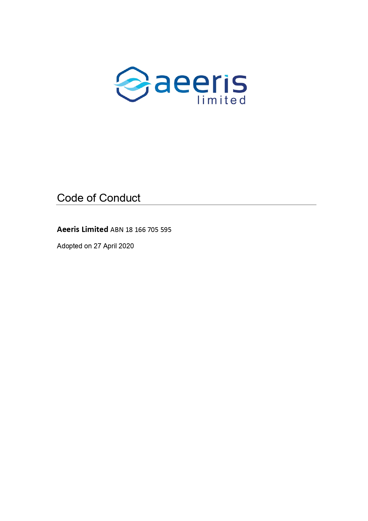 AER Code of Conduct