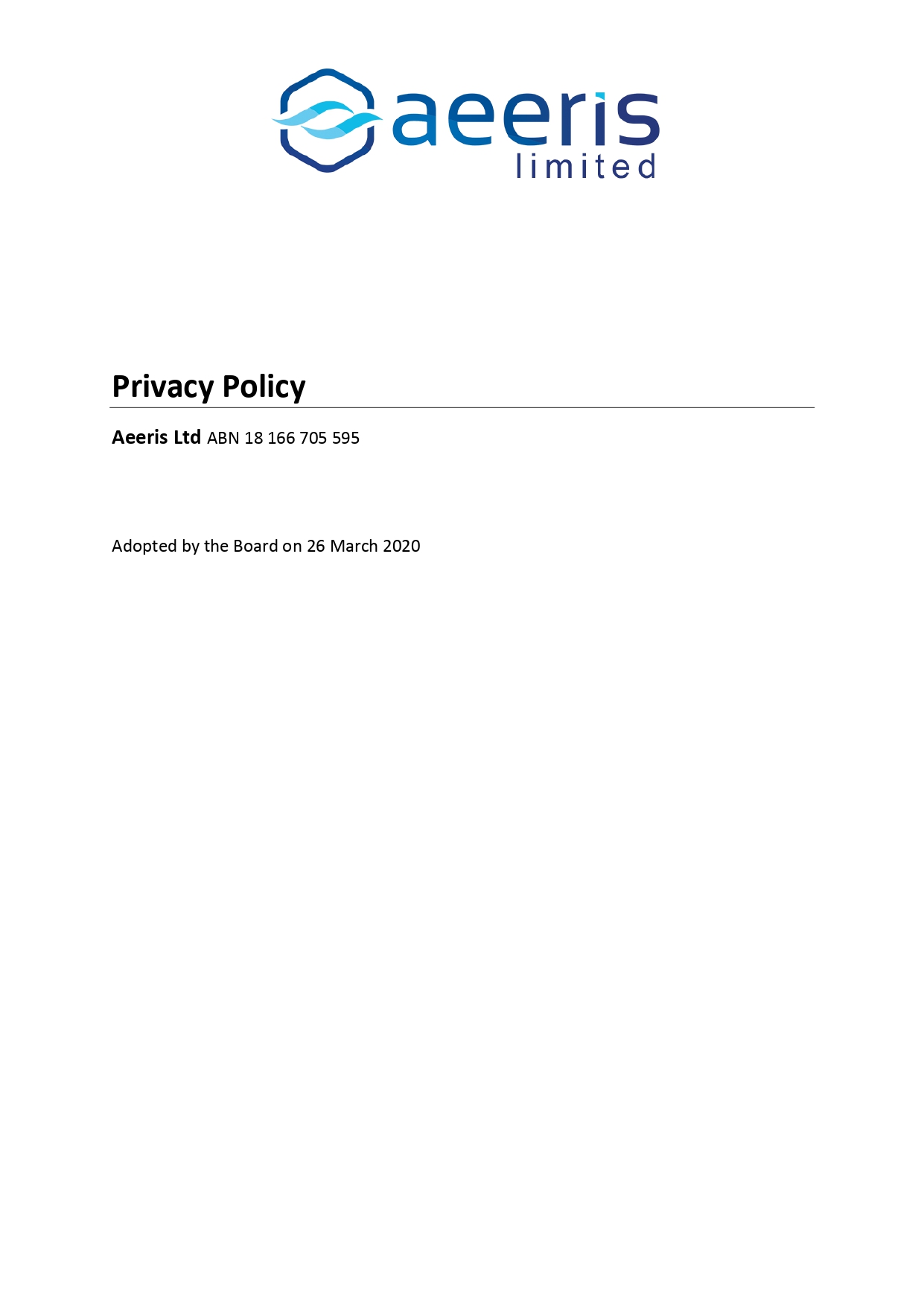 AER Privacy Policy