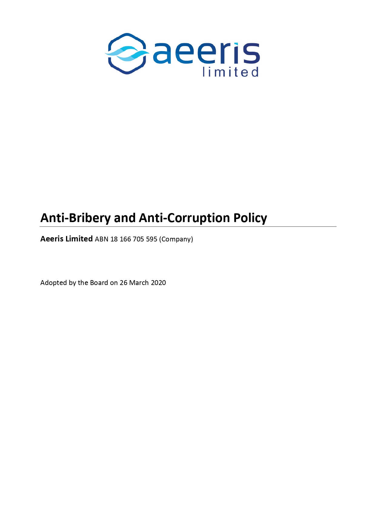 AER Anti-Bribery and Anti-Corruption