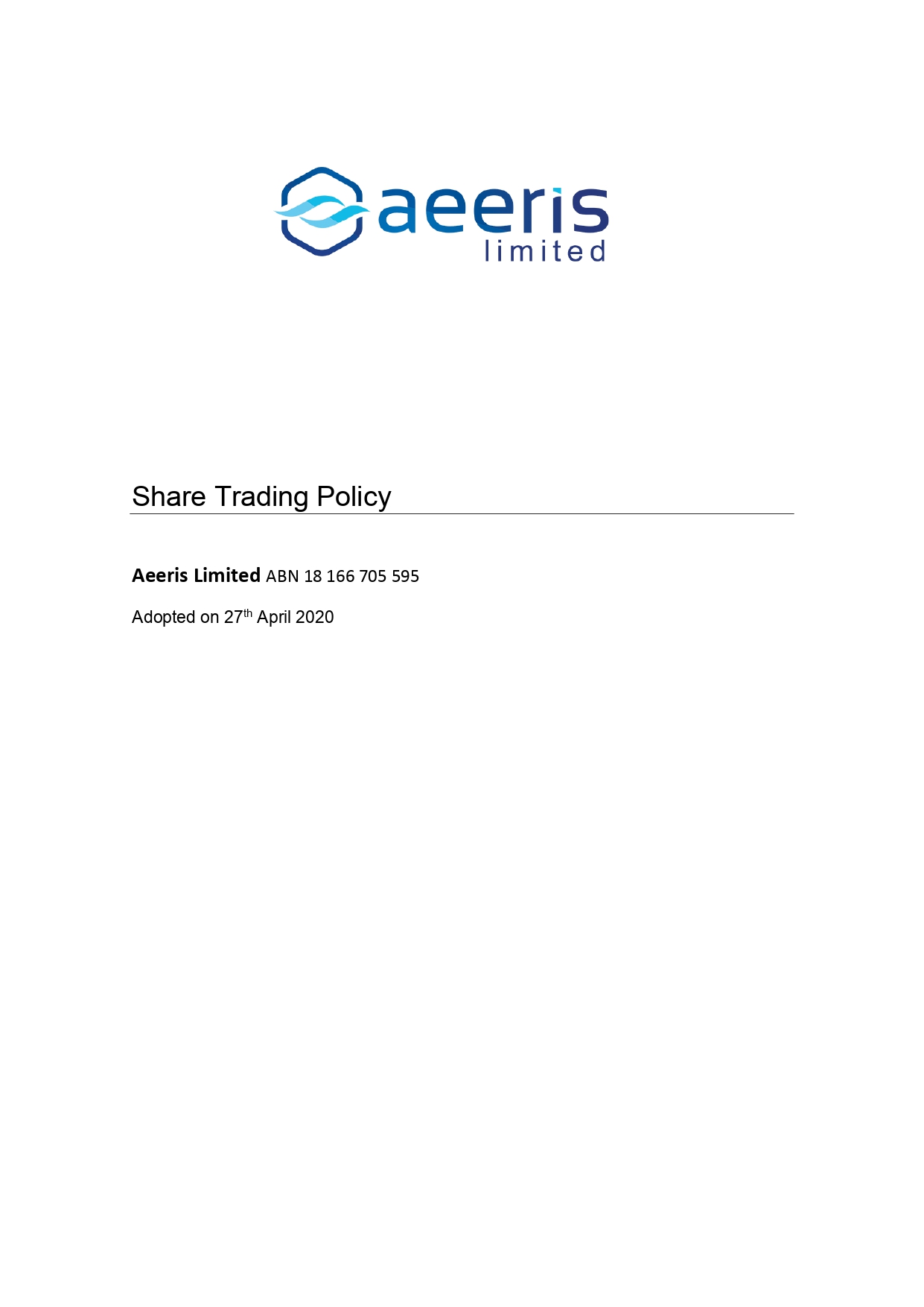AER Share Trading Policy